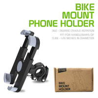 PHBIKE01 - Bike Smartphone Mount, Universal Heavy Duty Bicycle Holder Mount With 360 Degree Rotation Compatible to iPhone 12 Pro Max/12 Mini/12, iPhone 11 Pro Max/ 11 Pro/11, Samsung Galaxy Note 20/20 Plus and Other 4.7”-6.8” Devices