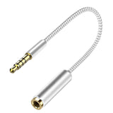 CNIPHONEWT - 6 Inch Gold Plated 3.5mm TRRS Male to Female Audio Adapter - White