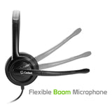 EP25OP - Universal Premium Mono 2.5mm Hands-Free Headset with Boom Microphone for landline phone, cordless phone, office phones, business phones by Cellet (Not for Smartphone)