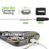 DAAPP5TK - Cellet 2 in 1 Micro USB + Lightning (Licensed by Apple, MFI Certified) Charging / Data Sync Cable - Black