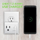 TP340 - Cellet UL Certified 1 Outlet + 12Watt (2.4Amp) USB Port Travel Charger