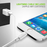 TCAPP8F12BK - Cellet 5 Watt (1 Amp) with Folding Blades Single Port Home Charger (Lightning Cable Included, Apple MFI Certified) - Black