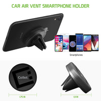 PHEMVENT - Cellet Extra Strength Magnetic (with Quick-Snap Technology) Car Vent Smartphone Holder