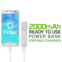 BC2000WT- 2000mAh Power Bank/Portable Charger (Micro USB Cable is included) - White