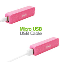 BC2000PK- 2000mAh Power Bank/Portable Charger (Micro USB Cable is included) - Pink