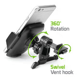 PHVENTCN - Air Vent Phone Holder, Smartphone Air Vent Mount Holder Compatible to 3.5 in. Devices