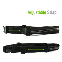 ACWAIST - Sweat Resistant Fitness Exercise Storage Belt with Dual Pockets Fanny Pack