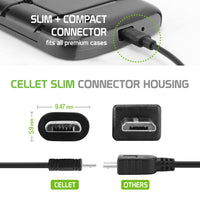 TCMICRO21GBK - CELLET Hi-Powered 10W / 2.1 Amp Home Charger (Micro USB cable included) - Black