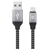 DA8T10BRBK - Cellet Lightning 8 Pin (Apple MFI Certified) 10 ft. (3m) Heavy Duty Nylon Braided USB Charging plus Data Sync Cable - Black