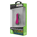 PUSBE21PK - Cellet Prism RapidCharge 12W 2.4A Dual USB Car Charger for Android and Apple Devices - Pink