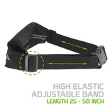 ACWAIST1 - Sweat Resistant Fitness Exercise Storage Belt with Smartphone Clear Window Fanny Pack