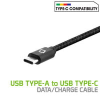 DCA420BK - 4 Ft. Durable Nylon Braided Type C Data Transfer & Sync Fast Charge Cable