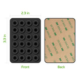 SCUPBK5 - 5 Pack Multipurpose Mini Suction Cup Mat with Strong 3M Adhesive - by Cellet / Black