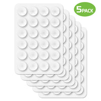 SCUPWT5 - 5 Pack Multipurpose Mini Suction Cup Mat with Strong 3M Adhesive - by Cellet - White