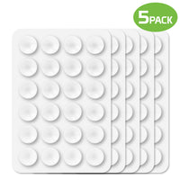 SCUPCL5 - 5 Pack Multipurpose Mini Suction Cup Mat with Strong 3M Adhesive – by Cellet - Clear