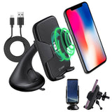 QI600 - 2-in-1 Wireless Charging Air Vent & Dashboard Combo Mount Holder