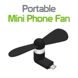 FANUSBC - Portable Mini USB Fan for Samsung Galaxy S9/S9 Plus, S8/S8 Plus, Galaxy Note 8 and More USB C Enabled Devices - Black