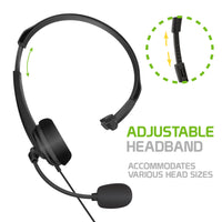 EP35C - Universal 3.5mm Headset, Durable Hands-Free 3.5mm Headset with Flexible Boom Mic by Cellet