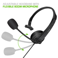 EP35C - Universal 3.5mm Headset, Durable Hands-Free 3.5mm Headset with Flexible Boom Mic by Cellet