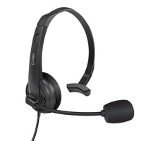 EP35C - Universal 3.5mm Headset, Durable Hands-Free 3.5mm Headset with Flexible Boom Mic by Cellet