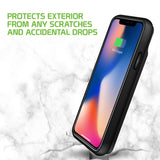 BWIPHXS - iPhone XS & X Battery Case, 5000mAh Rechargeable Wireless Power Case for Apple iPhone XS & X