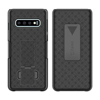 HLSAMS10 - Belt Clip Holster & Shell Case with Kickstand Heavy Duty Protection - Galaxy S10