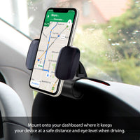 PHD255 - Dashboard Phone Holder Cradle Non Slip Clip Mount Adjustable