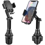 PH630  - *NEW*  Cellet Smartphone Cup Holder Mount, Heavy Duty Automobile Cup Holder Mount with Adjustable Base, Height, One Touch Arm Release Button and 360 Degree Rotation Compatible to iPhone 11 Pro Max, Samsung Galaxy S10, GPS Systems and more