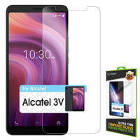 SGALC3V - Alcatel 3V Tempered Glass Screen Protector, Premium 0.3mm Tempered Glass Screen Protector for Alcatel 3V (9H Hardness) by Cellet