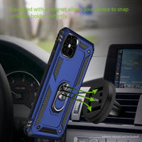 CCIPH12PIFBL - Cellet Heavy Duty iPhone 12 / 12 Pro Combo Case, Shockproof Case with Built in Ring, Kickstand and Magnet for Car Mounts Compatible to Apple iPhone 12 / 12 Pro – Blue