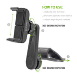 PH710 - Sun Visor Phone Mount, Sun Visor Clip Phone Mount Holder with 360 Degree Rotation Compatible to iPhone 12 Pro Max, 12 Pro, 12, Samsung Galaxy Note 20, 20 Plus and Other 4.7" Devices