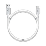 DCACOIL3WT - 3.3ft. (1m) Magnetic USB-C Cable, Magnetic Self Winding USB-C Charging and Data Sync Cable Cellular Phones, Tablets, GPS and other USB-C Enabled Devices – White