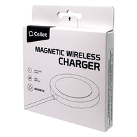 MAGM10 - 15 Watt Fast Charging Magnetic Wireless Charger,  Magnetic Wireless Charger Compatible with QI Enabled Devices (USB-C AC Adapter Not Included) - White