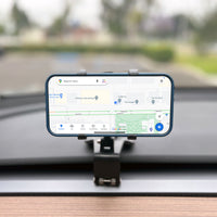 PHD280 - Multipurpose Spring Clip Phone Holder, Dashboard, Sun Visor & Rear View Mirror Clip Mount with Heavy Duty Spring Base, 360° Cradle Rotation Compatible to iPhone 12 Pro Max, 12 Pro, 12 Mini, Samsung Galaxy S21 / S21 Plus, S21 Ultra & More