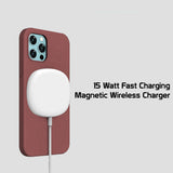 MAGWAL30 - 15 Watt Fast Charging Magnetic Wireless Charger - White