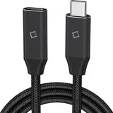 DCCEXT - Cellet 3.3ft (1m) Braided USB-C Male to USB-C Female Extension Data Cable – Black