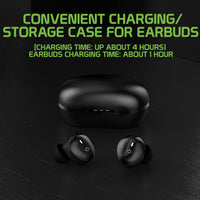 EB400-Cellet Wireless Earbuds, Premium In-Ear Wireless Earbuds with Charging case, Voice Notifications and Built-in Microphone and Type C USB charging cable Compatible to Wireless Enabled Devices - Black