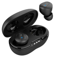 EB400-Cellet Wireless Earbuds, Premium In-Ear Wireless Earbuds with Charging case, Voice Notifications and Built-in Microphone and Type C USB charging cable Compatible to Wireless Enabled Devices - Black