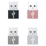 DCDA4 - 4 Pack - USB C Female to USB Male Adapter, Type C to A Data Sync and Charger Cable Adapter Compatible to iPhone 12, MacBook Pro 2019, MacBook Air 2020, iPad Pro 2020, Samsung Galaxy S20, S20 Plus, S20 Ultra, Google Chromebook and More