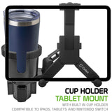 PH640 - Cup Holder Tablet Mount, Tablet Cup Holder Mount with Built in Cup Holder Compatible to iPads, Pro Air Mini Tablets