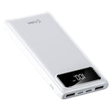 BA10002WT - 10,000mAh Portable Power Bank with Smart Digital Display Screen Compatible with iPhones Samsung Galaxy, Note, Motorola Moto, Google Pixel - White