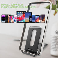 PH145 - Foldable Desktop Stand, Adjustable Heavy Duty Desktop Stand Compatible to Smartphones, iPads and Tablets