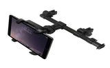 PH360 - Headrest Tablet/Smartphone Holder, Universal Headrest Tablet/iPad and Phone Mount Holder with Extendable Telescopic Arm & 360 Degree Rotation for Apple iPad, iPad Pro, iPad Mini, iPhones & Other Smartphones & Tablets (fits up to 10”) - Black